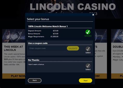 lincoln casino no deposit codes 2020
